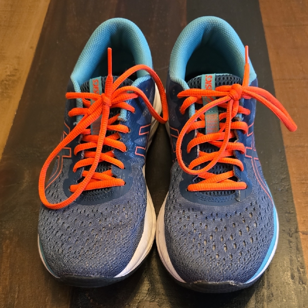 Asics Gel-Excite 7 Dark Turquoise And Orange Sneakers